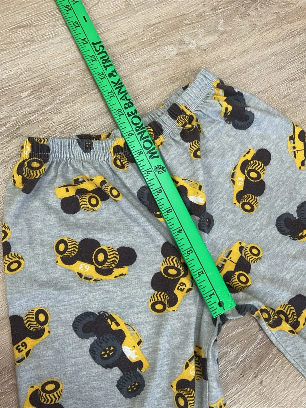 Carter's - Grey Pajama Pants with Yellow and Black Truck Print - Boys Size 10